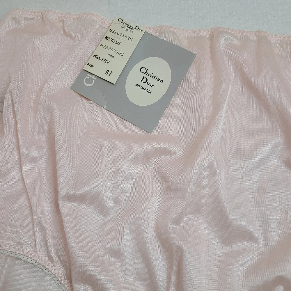 VTG Christian Dior Silky Sheer Nylon Full Cut Granny Brief Panty Size Lg - Picture 2 of 7